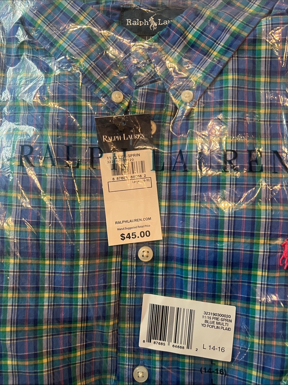 Boys Ralph Lauren Plaid Button-Down Shirt